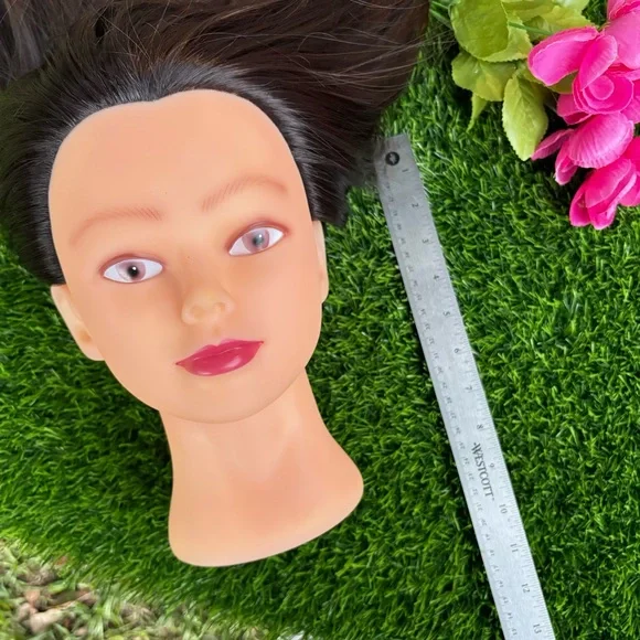 MANNEQUIN HEAD WIG PRACTICE HAIRSTYLE BEAUTICIAN HAIRDRESSER UPDO COSMETOLOGY - Picture 3 of 15